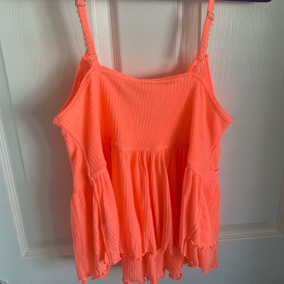 Free People Neon Pink Tank Top Size L - Picture 3 of 3